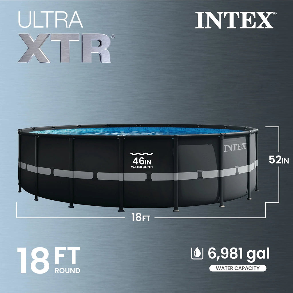 INTEX Ultra XTR 18ft x 52in Round Above Ground Pool Set, Sand Filter Pump