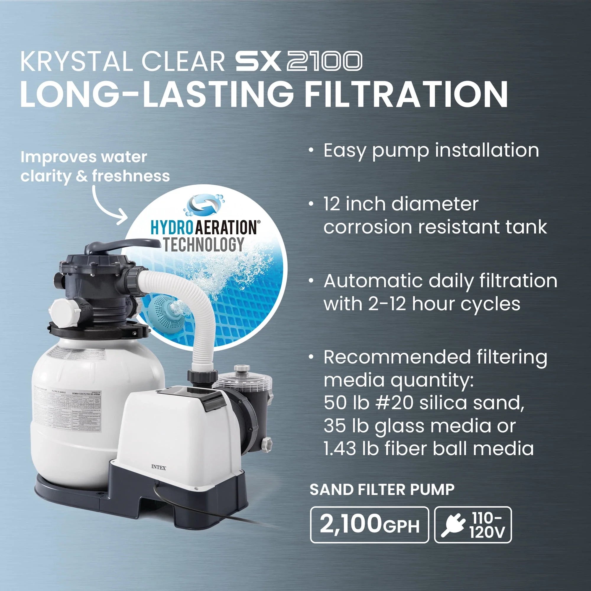INTEX Ultra XTR 18ft x 52in Round Above Ground Pool Set, Sand Filter Pump
