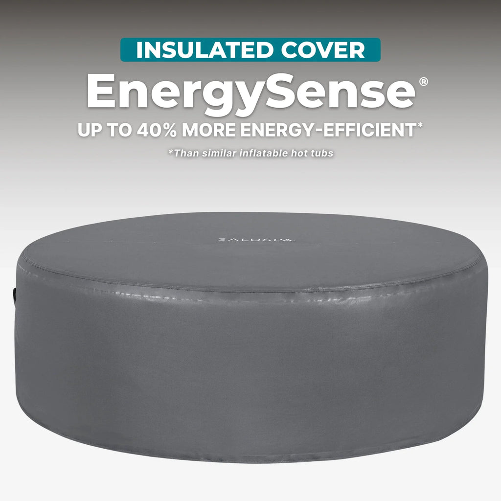 Bestway SaluSpa Hollywood Luxe 4-6 Person Inflatable Hot Tub, Round Energy-Efficient Spa, 77" x 26"