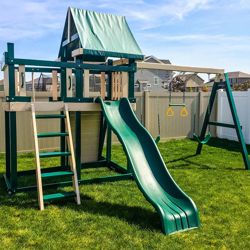 Congo Monkey Playsystem Adventurer Wooden Swing Set