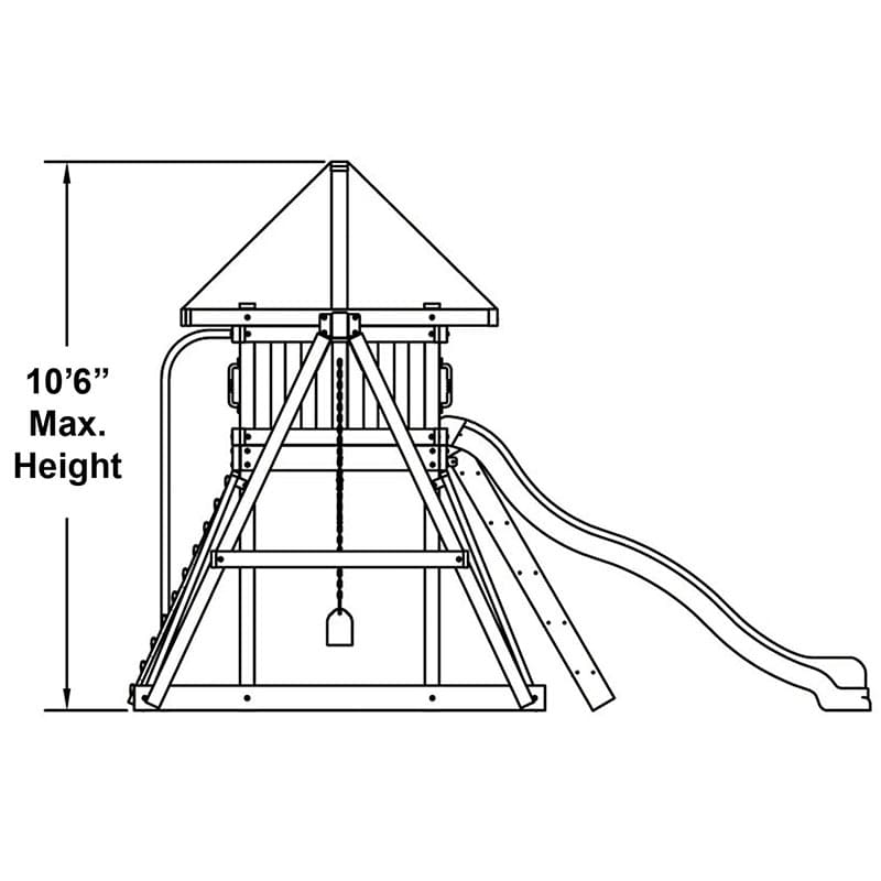 Congo Monkey Playsystem Adventurer Wooden Swing Set