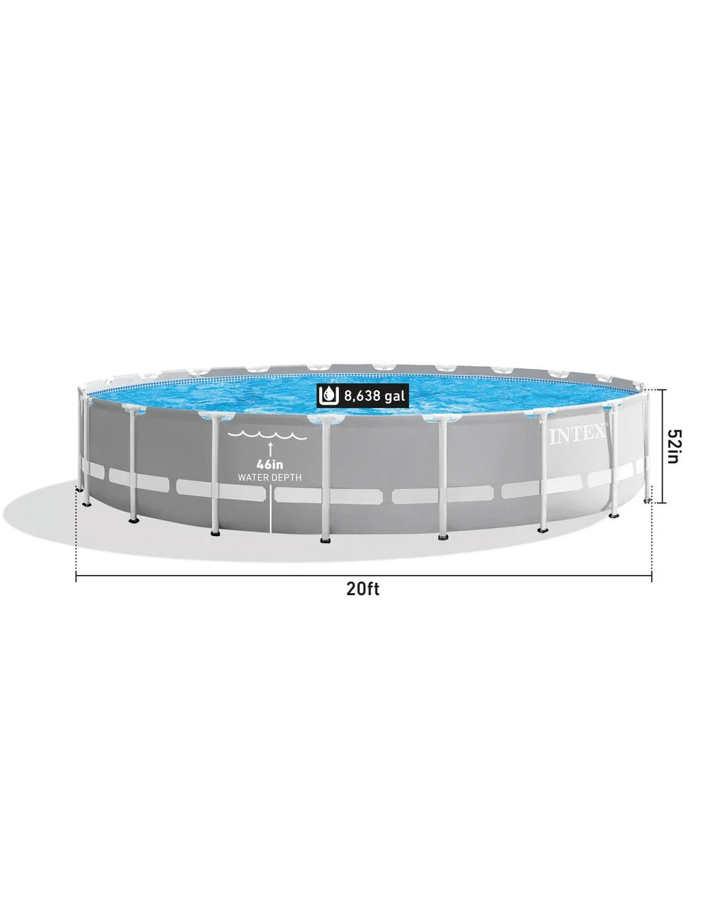 Intex Prism Frame™ 20' x 52" Above Ground Pool Set