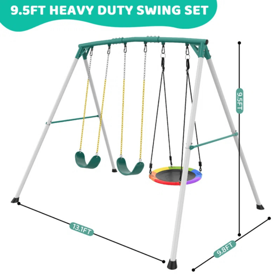 9.5′ Heavy-Duty Outdoor Porch Swing Set