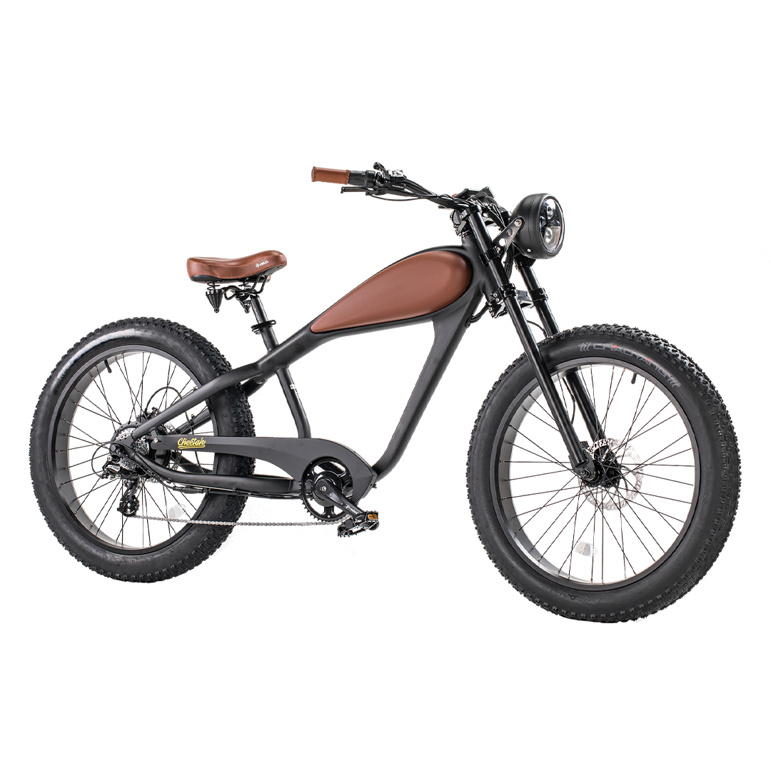  Revi Bikes Cheetah 48V 750W Hub Motor Fat Tire Electric Cruiser Bike