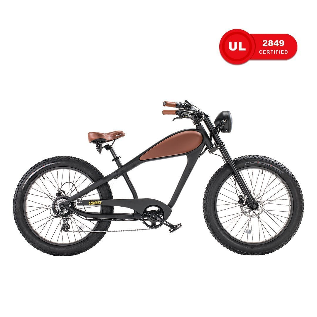  Revi Bikes Cheetah 48V 750W Hub Motor Fat Tire Electric Cruiser Bike