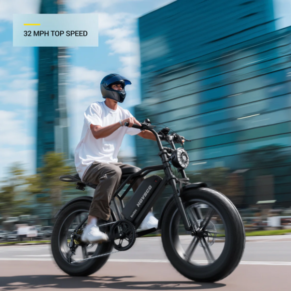 Hovsco Moped style ebike 1500W 32-Mph/65-Mile Range