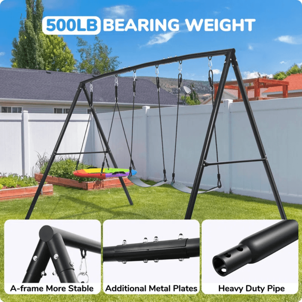 Klo Kick Metal Swing Set with 3 Swings