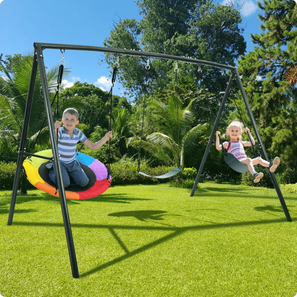 Klo Kick Metal Swing Set with 3 Swings