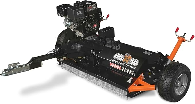 MechMaxx 48" Tow-Behind ATV Offset Flail Mower 15HP 459cc E-start Gas Engine Powered
