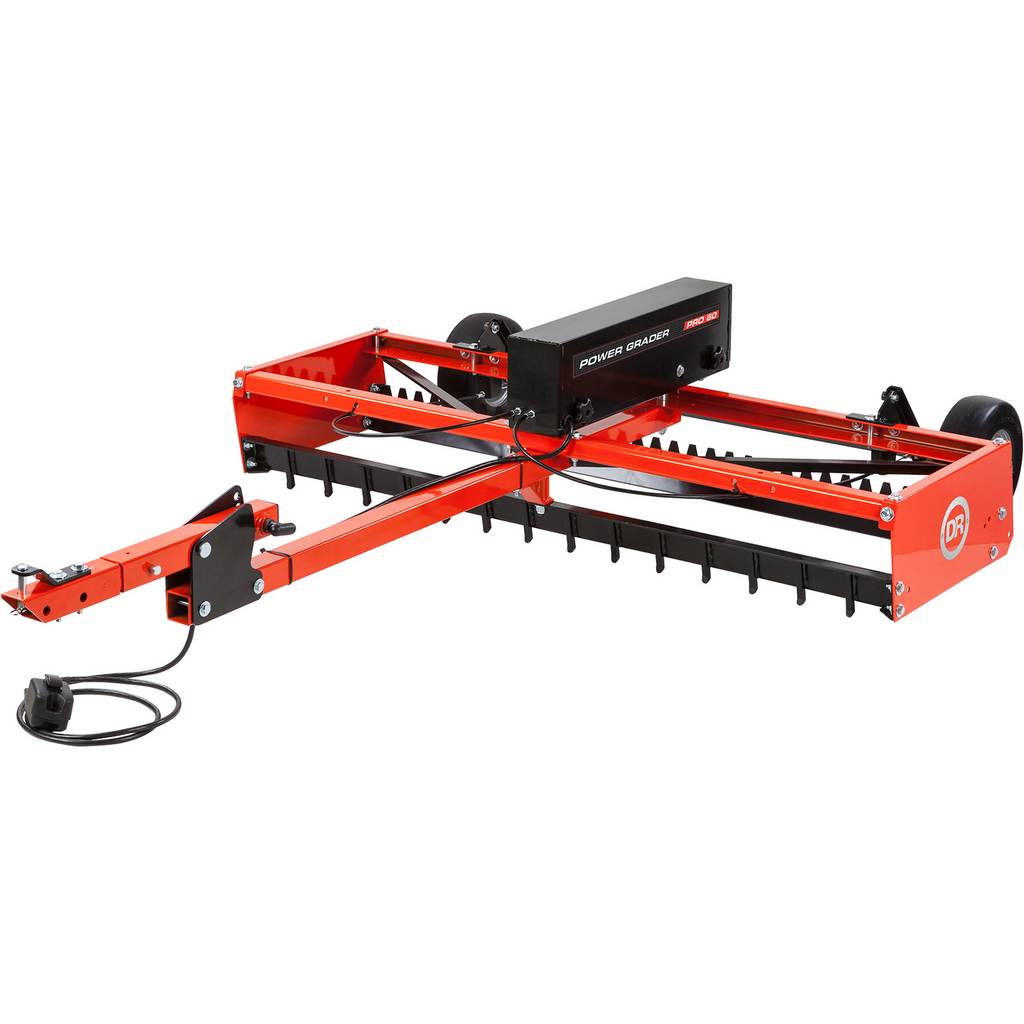DR PRO 60 Power Grader - 60" Width - Powered Remote Depth Control - Tow Behind ATV, UTV, or Garden Tractor - Road and Driveway Grader