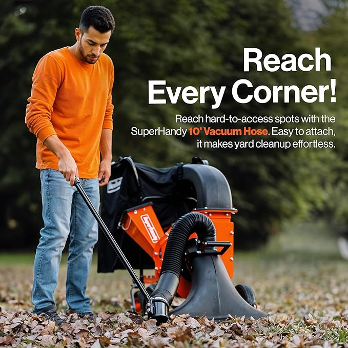 SuperHandy Leaf Vacuum & Wood Chipper – 7 HP 209cc Gas Engine