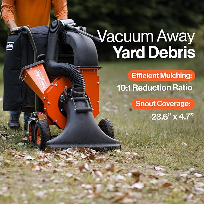 SuperHandy Leaf Vacuum & Wood Chipper – 7 HP 209cc Gas Engine