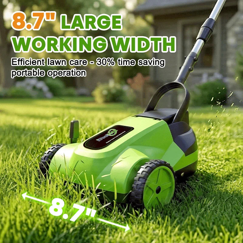 IToolMax 8.7-Inch Small Electric Lawn Mower for Yards & Gardens