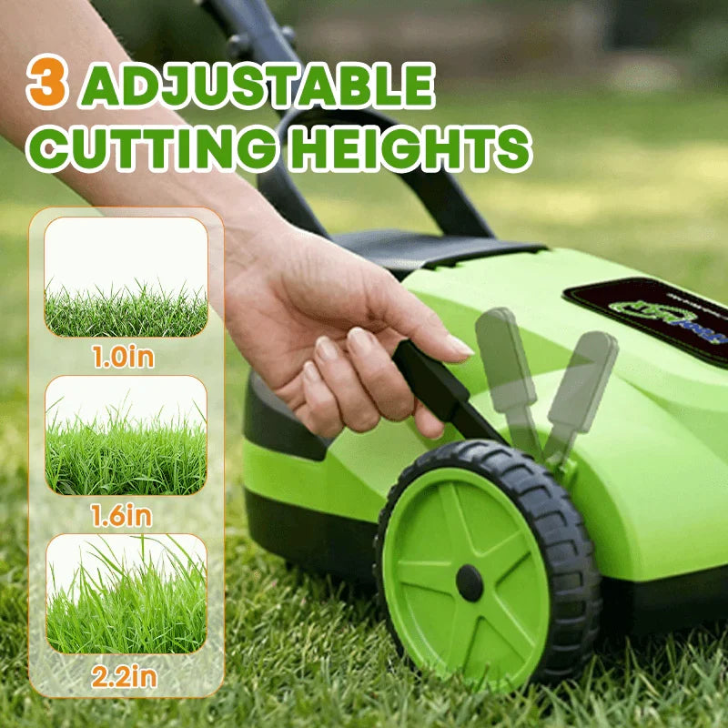 IToolMax 8.7-Inch Small Electric Lawn Mower for Yards & Gardens