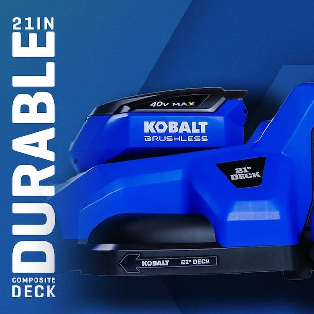 Kobalt 40-Volt 21-in Brushless Battery Push Lawn Mower 6 Ah (Battery and Charger Included)