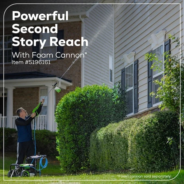 Greenworks 3000-PSI 2.0-GPM Cold Water Electric Pressure washer with 5 Spray Tips