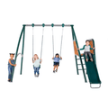 Sportspower Alta Oaks 10′ Heavy Duty Swing Set with Lifetime Warranty on 6′ Double Wall Slide