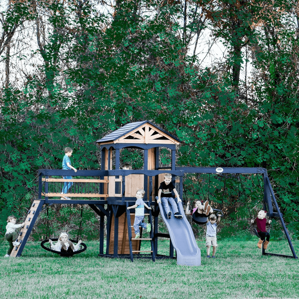 Timber Crossing Swing Set – Adventure Meets Stunning Design