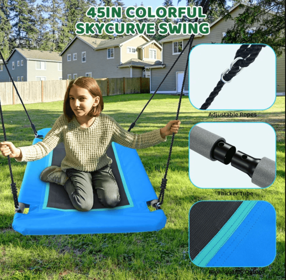 660lbs Heavy Duty Swing Set With 1 Platform Swing, 2 Belt Swings