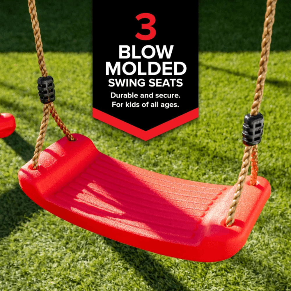 Sports power Vinyl-Covered Wood Swing Set – Classic & Durable for Outdoor Fun