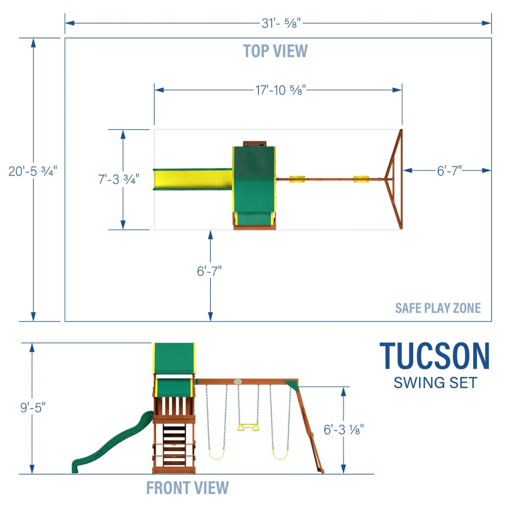 Tucson Swing Set – Big Fun in a Compact Design