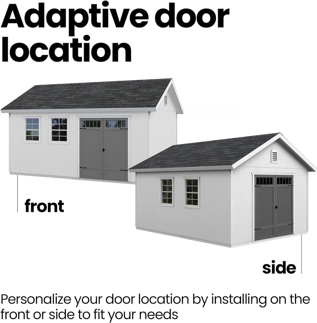 Handy Home Products Scarsdale 12x16 Do-it-Yourself Wooden Storage Shed with Floor