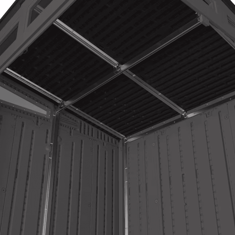 Suncast 6-Feet x 4-Feet Modernist Lean-to Resin Storage Shed (Floor Included) in Gray | BMS6583T