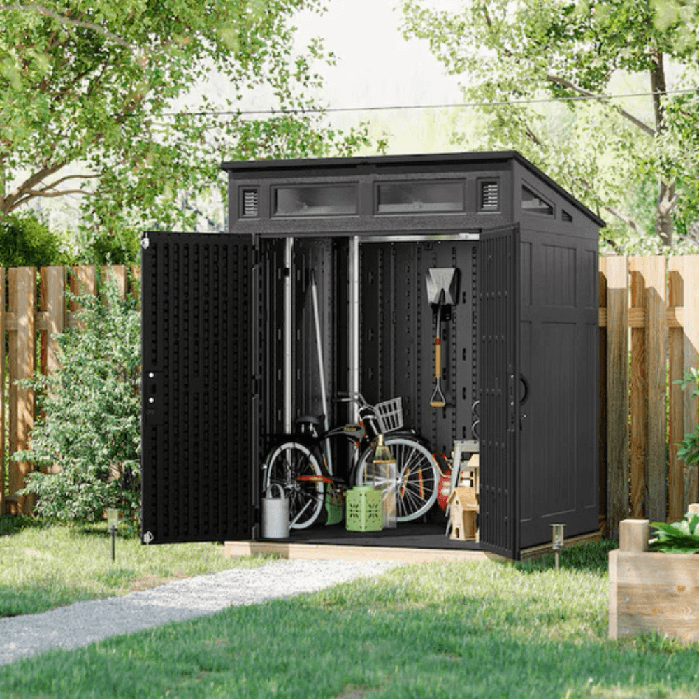 Suncast 6-ft x 5-ft Resin Shed Lean-to Resin Storage Shed (Floor Included)