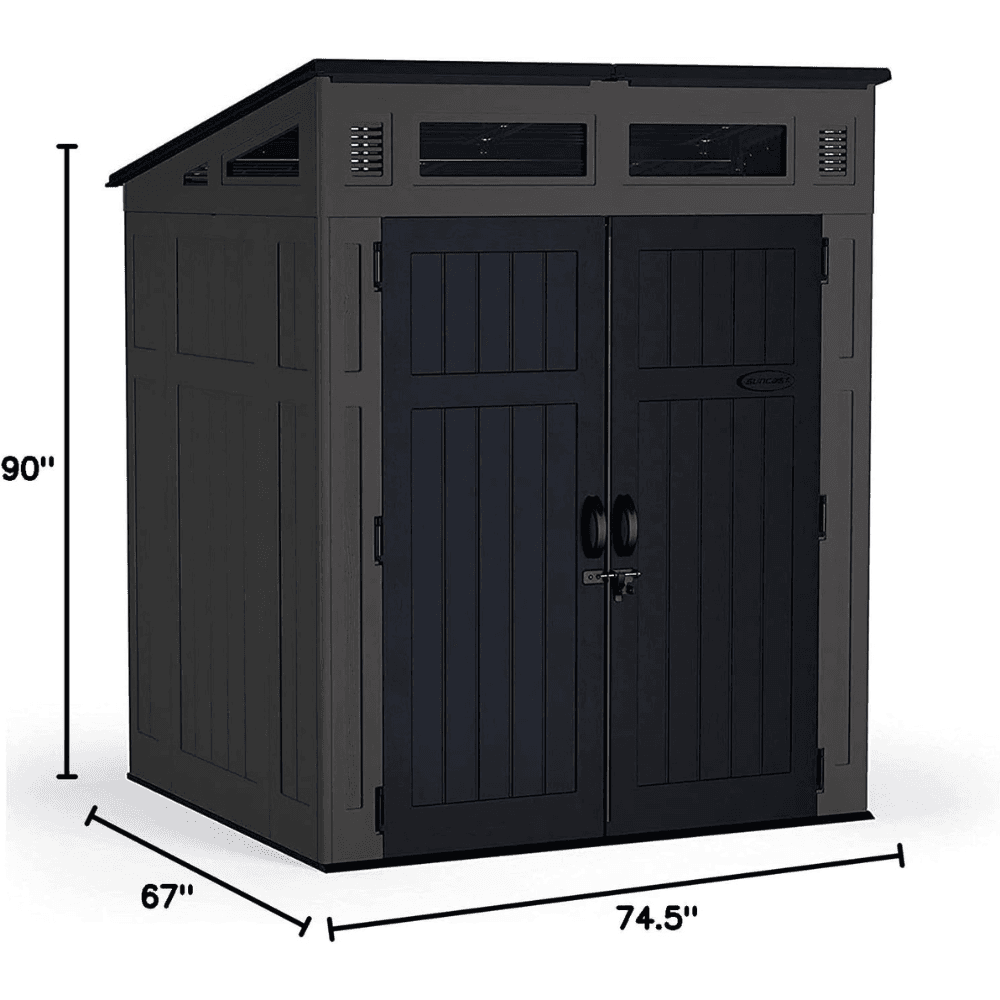 Suncast 6-ft x 5-ft Resin Shed Lean-to Resin Storage Shed (Floor Included)