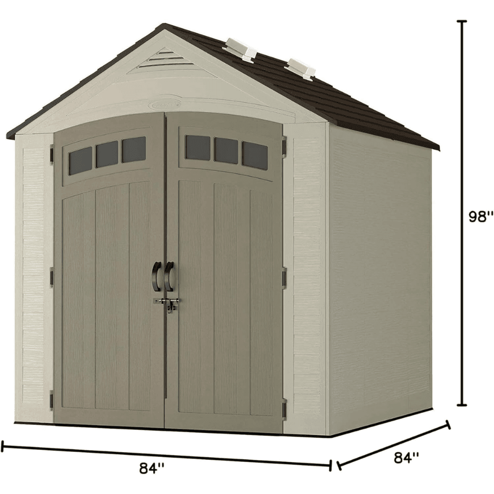 Vista 7 ft. W x 7 ft. D Plastic Shed