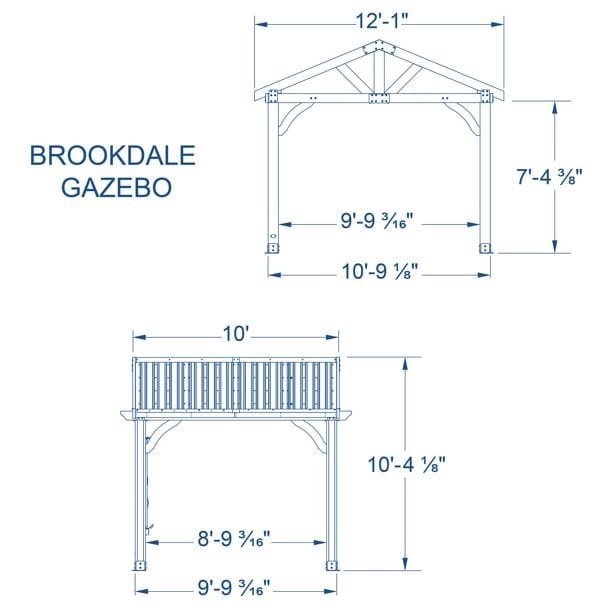 Backyard Discovery Brookdale 12 x 10 All Cedar Wooden Gazebo