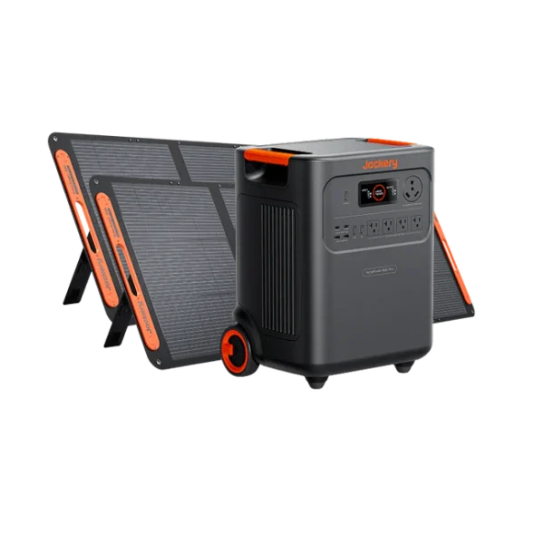 Jackery HomePower 3600 Plus Portable Power Station with 2x 200W Solar Panels, 3600W AC Output, 3584Wh LFP Solar Generator, Expandable up to 21kWh, Essential Home Backup for Home Use, Emergencies, RV