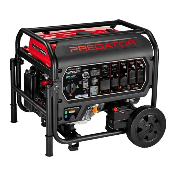 PREDATOR 13,000 Watt Tri-Fuel Portable Generator with Remote Start and CO SECURE Technology, 49-State Compliant